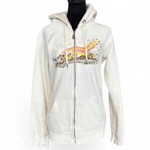 Roxy Cream Sherpa Lined Zip Hoodie – Y2K Surf XL